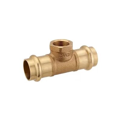 Pipetec Press-T-Stück aus Rotguss 15 - 1/2'' IG - 15 mm für Kupferrohre - DVGW-zertifiziert - für V- & M-Kontur Pipetec Press-T-Stück aus Rotguss 15 - 1/2'' IG - 15 mm für Kupferrohre - DVGW-zertifiziert - für V- & M-Kontur