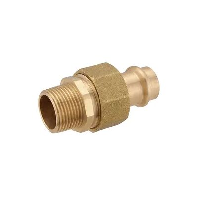 Pipetec Press-Verschraubung flachdichtend aus Rotguss 15 mm - 1/2 Zoll AG - für Kupferrohre - DVGW-zertifiziert - für Presskontur V & M Pipetec Press-Verschraubung flachdichtend aus Rotguss 15 mm - 1/2 Zoll AG - für Kupferrohre - DVGW-zertifiziert - für Presskontur V & M