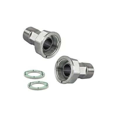 Giacomini 1 Satz Wasserzählerverschraubung 1/2'' AG x 3/4'' IG Überwurf flachdichtend - Messing verchromt Giacomini 1 Satz Wasserzählerverschraubung 1/2'' AG x 3/4'' IG Überwurf flachdichtend - Messing verchromt