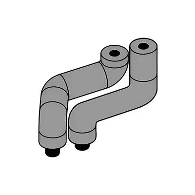 Viessmann Anschluss-Set für Konsole Bodenmontage ohne Wanddurchführung - ZK06020 Viessmann Anschluss-Set für Konsole Bodenmontage ohne Wanddurchführung - ZK06020