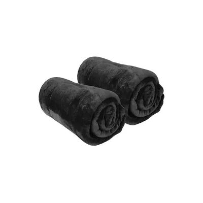 Bestlivings Kuscheldecke "Celina" 2er Pack Schwarz 60x80cm Bestlivings Kuscheldecke "Celina" 2er Pack Schwarz 60x80cm