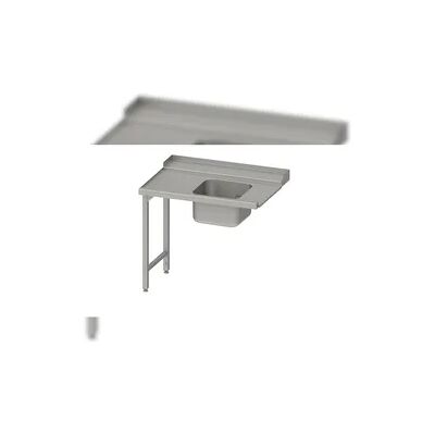 Stalgast Edelstahl Zulauftisch, Korbführung mit Gefälle, auf zwei Beinen, ein Becken 1800x750x880 mm, Anbauseite links, verschweißt Stalgast Edelstahl Zulauftisch, Korbführung mit Gefälle, auf zwei Beinen, ein Becken 1800x750x880 mm, Anbauseite links, verschweißt