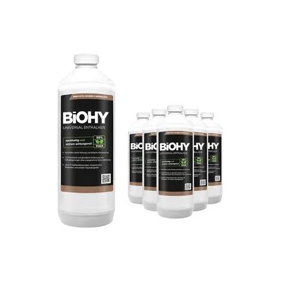 BiOHY Universal Entkalker (6x1l Flasche) Konzentrat für 20 Entkalkungsvorgänge pro Flasche Kompatibel mit allen Kaffeevollautomaten BiOHY Universal Entkalker (6x1l Flasche) Konzentrat für 20 Entkalkungsvorgänge pro Flasche Kompatibel mit allen Kaffeevollautomaten
