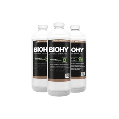 BiOHY Universal Entkalker (3x1l Flasche) Konzentrat für 20 Entkalkungsvorgänge pro Flasche Kompatibel mit allen Kaffeevollautomaten BiOHY Universal Entkalker (3x1l Flasche) Konzentrat für 20 Entkalkungsvorgänge pro Flasche Kompatibel mit allen Kaffeevollautomaten