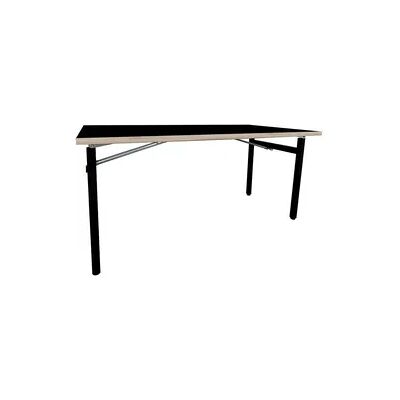 RestooTab - Klappbarer Tisch Tambu 160x80cm schwarz Kanten in Holzoptik RestooTab - Klappbarer Tisch Tambu 160x80cm schwarz Kanten in Holzoptik