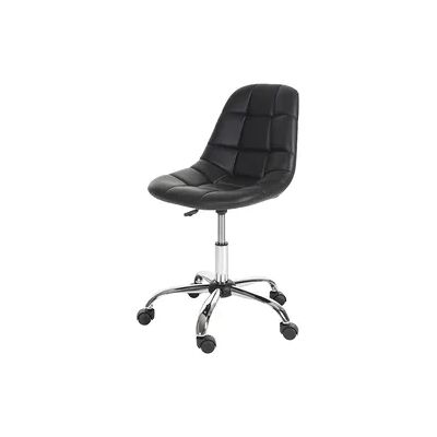 Mendler Drehstuhl HWC-A60, Bürostuhl Arbeitshocker, Schalensitz Kunstleder ~ schwarz Mendler Drehstuhl HWC-A60, Bürostuhl Arbeitshocker, Schalensitz Kunstleder ~ schwarz
