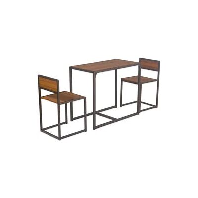 Set aus BAR-Tisch und 2 braunen Walnussstühlen Mod. SIENA Space Saver von Yelloo Set aus BAR-Tisch und 2 braunen Walnussstühlen Mod. SIENA Space Saver von Yelloo