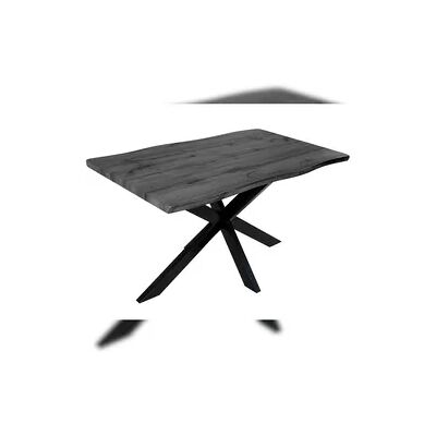 Möbelliebling Esstisch Baumkante Holz-Optik Grau 120 x 80 Spider-Gestell schwarz JOSY Möbelliebling Esstisch Baumkante Holz-Optik Grau 120 x 80 Spider-Gestell schwarz JOSY