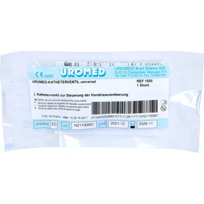 UROMED Kurt Drews KG UROMED Katheterventil universal 1500 1 St. UROMED Kurt Drews KG UROMED Katheterventil universal 1500 1 St.