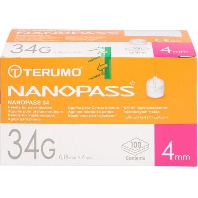 1001 Artikel Medical GmbH NANOPASS 34 Pen Kanüle 34 G 0,18x4 mm 100 St. 1001 Artikel Medical GmbH NANOPASS 34 Pen Kanüle 34 G 0,18x4 mm 100 St.