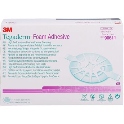 B2B Medical GmbH TEGADERM Foam Adhesive 10x11 cm oval 90611 10 St. B2B Medical GmbH TEGADERM Foam Adhesive 10x11 cm oval 90611 10 St.