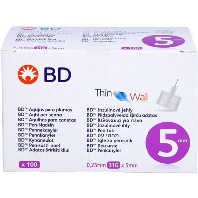B2B Medical GmbH BD THIN Wall Pen-Nadeln 0,25 31 Gx5 mm 100 St. B2B Medical GmbH BD THIN Wall Pen-Nadeln 0,25 31 Gx5 mm 100 St.