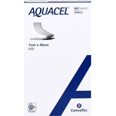 Kohlpharma GmbH AQUACEL 1x45 cm Tamponaden m.Verstärkungsfasern 5 St. Kohlpharma GmbH AQUACEL 1x45 cm Tamponaden m.Verstärkungsfasern 5 St.