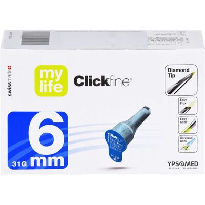 Kohlpharma GmbH MYLIFE Clickfine Pen-Nadeln 31 G 6 mm 100 St. Kohlpharma GmbH MYLIFE Clickfine Pen-Nadeln 31 G 6 mm 100 St.