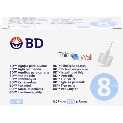 Kohlpharma GmbH BD THIN Wall Pen-Nadeln 0,25 31 Gx8 mm 100 St. Kohlpharma GmbH BD THIN Wall Pen-Nadeln 0,25 31 Gx8 mm 100 St.