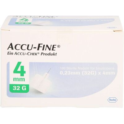 Accu-Chek - Accu-Fine - 4 mm - 32G - Insulinpens Nadeln Accu-Chek - Accu-Fine - 4 mm - 32G - Insulinpens Nadeln