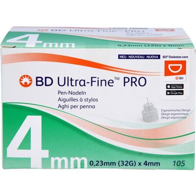 BD - ULTRA-FINE PRO Pen-Nadeln - 4 mm - 32 G - Pen-Nadeln BD - ULTRA-FINE PRO Pen-Nadeln - 4 mm - 32 G - Pen-Nadeln