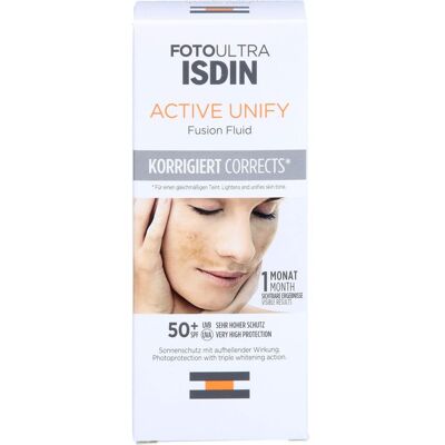 Isdin Unify Fusion Fluid SPF 50+ - Sonnencreme gegen Pigmentflecken Isdin Unify Fusion Fluid SPF 50+ - Sonnencreme gegen Pigmentflecken