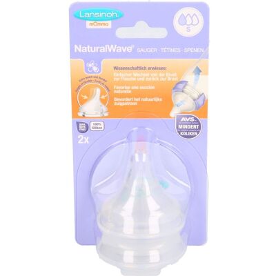 Lansinoh Natural Wave Sauger für langsamen Fluss - 2 Stück Lansinoh Natural Wave Sauger für langsamen Fluss - 2 Stück