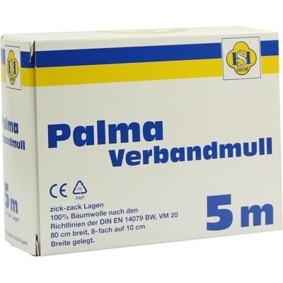 ERENA Verbandstoffe GmbH & Co. KG PALMA Verbandmull 80 cm 5 m zickzack Lagen 1 St. ERENA Verbandstoffe GmbH & Co. KG PALMA Verbandmull 80 cm 5 m zickzack Lagen 1 St.