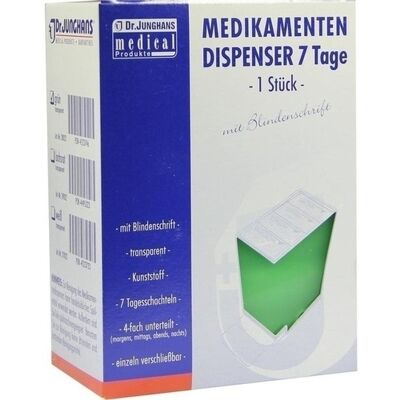 Dr. Junghans Medical GmbH MEDIKAMENTENDISPENSER 7 Tage grün trans.Blind. 1 St. Dr. Junghans Medical GmbH MEDIKAMENTENDISPENSER 7 Tage grün trans.Blind. 1 St.