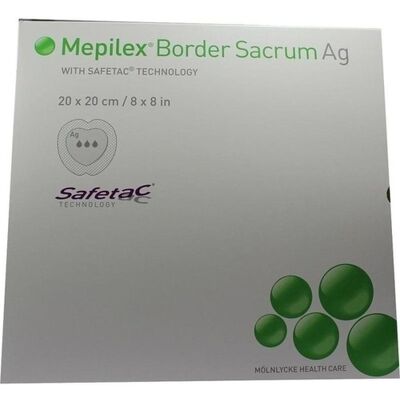 Mölnlycke Health Care GmbH MEPILEX Border Sacrum Ag Schaumverb.20x20 cm ster. 5 St. Mölnlycke Health Care GmbH MEPILEX Border Sacrum Ag Schaumverb.20x20 cm ster. 5 St.