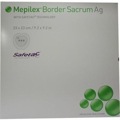 Mölnlycke Health Care GmbH MEPILEX Border Sacrum Ag Schaumverb.23x23 cm ster. 5 St. Mölnlycke Health Care GmbH MEPILEX Border Sacrum Ag Schaumverb.23x23 cm ster. 5 St.