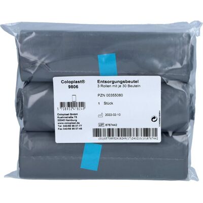 Coloplast GmbH COLOPLAST Entsorgungsbtl.blau 3 Rol.a.30 St.9806 90 St. Coloplast GmbH COLOPLAST Entsorgungsbtl.blau 3 Rol.a.30 St.9806 90 St.