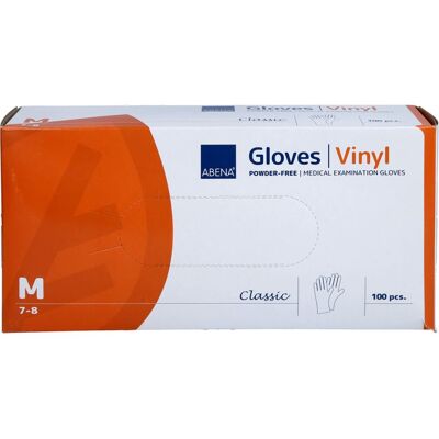 Abena Vinylhandschuhe Größe M - Einweg, puderfrei, 100 Stück Abena Vinylhandschuhe Größe M - Einweg, puderfrei, 100 Stück