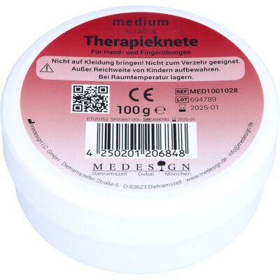 Medesign I. C. GmbH THERAPIEKNETE medium korallrot 100 g Medesign I. C. GmbH THERAPIEKNETE medium korallrot 100 g