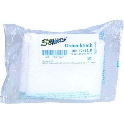 ERENA Verbandstoffe GmbH & Co. KG SENADA Dreiecktuch DIN 13168D 1 St. ERENA Verbandstoffe GmbH & Co. KG SENADA Dreiecktuch DIN 13168D 1 St.