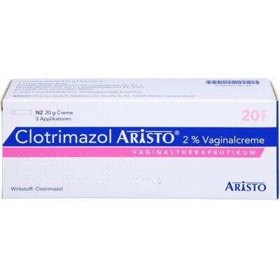 CLOTRIMAZOL ARISTO 2% Vaginalcreme + 3 Applikat. 20 g CLOTRIMAZOL ARISTO 2% Vaginalcreme + 3 Applikat. 20 g