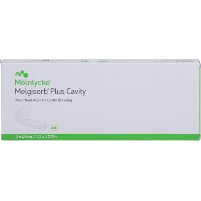 Mölnlycke Health Care GmbH MELGISORB Plus Cavity Alginat 3x45 cm Tamponade 5 St. Mölnlycke Health Care GmbH MELGISORB Plus Cavity Alginat 3x45 cm Tamponade 5 St.