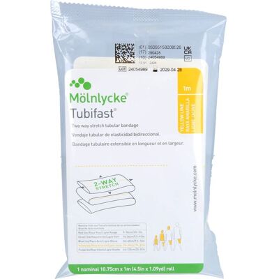 Mölnlycke - Tubifast 2-Way Stretch - Gelb - 10,75 cm x 1 m - Tubulärer Verband Mölnlycke - Tubifast 2-Way Stretch - Gelb - 10,75 cm x 1 m - Tubulärer Verband