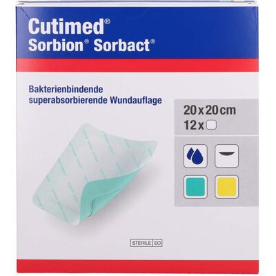 BSN medical GmbH CUTIMED Sorbion Sorbact Wundauflage 20x20 cm 12 St. BSN medical GmbH CUTIMED Sorbion Sorbact Wundauflage 20x20 cm 12 St.