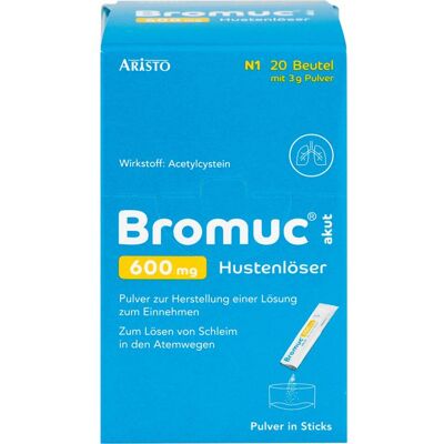 Aristo BROMUC akut 600 mg Hustenlöser Plv.z.H.e.L.z.Einn. 20 St. Aristo BROMUC akut 600 mg Hustenlöser Plv.z.H.e.L.z.Einn. 20 St.