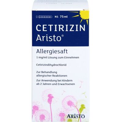CETIRIZIN Aristo Allergiesaft 1 mg/ml Lsg.z.Einn. 75 ml CETIRIZIN Aristo Allergiesaft 1 mg/ml Lsg.z.Einn. 75 ml