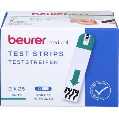 Beurer GL60 Blutzucker-Teststreifen 50 St. Beurer GL60 Blutzucker-Teststreifen 50 St.