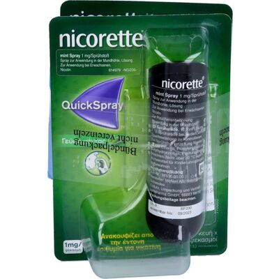 Kohlpharma GmbH NICORETTE Mint Spray 1 mg/Sprühstoß 2 St. Kohlpharma GmbH NICORETTE Mint Spray 1 mg/Sprühstoß 2 St.