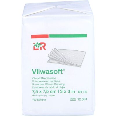 ToRa Pharma GmbH VLIWASOFT Vlieskompressen unsteril 7,5x7,5 cm 4l. 100 St. ToRa Pharma GmbH VLIWASOFT Vlieskompressen unsteril 7,5x7,5 cm 4l. 100 St.