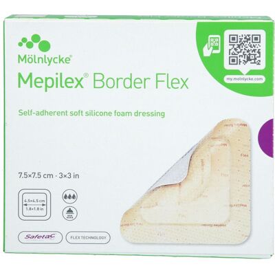 Kohlpharma GmbH MEPILEX Border Flex Schaumverb.haft.7,5x7,5 cm 5 St. Kohlpharma GmbH MEPILEX Border Flex Schaumverb.haft.7,5x7,5 cm 5 St.