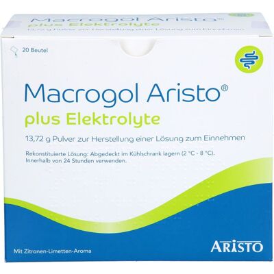 MACROGOL Aristo plus Elektrolyte 13,72 g PLE 20 St. MACROGOL Aristo plus Elektrolyte 13,72 g PLE 20 St.