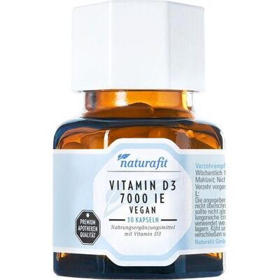 NaturaFit GmbH NATURAFIT Vitamin D3 7000 I.E. vegan Kapseln 30 St. (8,8 g) NaturaFit GmbH NATURAFIT Vitamin D3 7000 I.E. vegan Kapseln 30 St. (8,8 g)