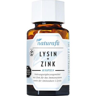 NaturaFit GmbH NATURAFIT Lysin+Zink Kapseln 60 St. (42,6 g) NaturaFit GmbH NATURAFIT Lysin+Zink Kapseln 60 St. (42,6 g)