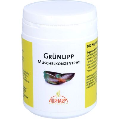 Allpharm Vertriebs GmbH GRÜNLIPPMUSCHEL KONZENTRAT Kapseln 180 St. (87 g) Allpharm Vertriebs GmbH GRÜNLIPPMUSCHEL KONZENTRAT Kapseln 180 St. (87 g)