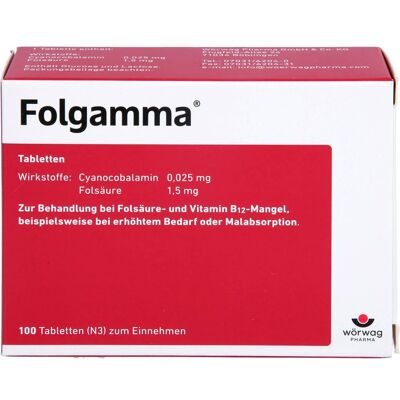 Wörwag Pharma GmbH & Co. KG FOLGAMMA Tabletten 100 St. Wörwag Pharma GmbH & Co. KG FOLGAMMA Tabletten 100 St.