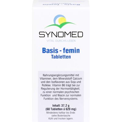 Synomed GmbH BASIS FEMIN Tabletten 60 St. (18,6 g) Synomed GmbH BASIS FEMIN Tabletten 60 St. (18,6 g)