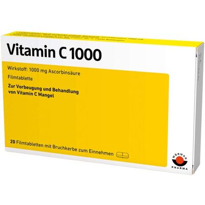 Wörwag Pharma GmbH & Co. KG VITAMIN C 1000 Filmtabletten 20 St. Wörwag Pharma GmbH & Co. KG VITAMIN C 1000 Filmtabletten 20 St.