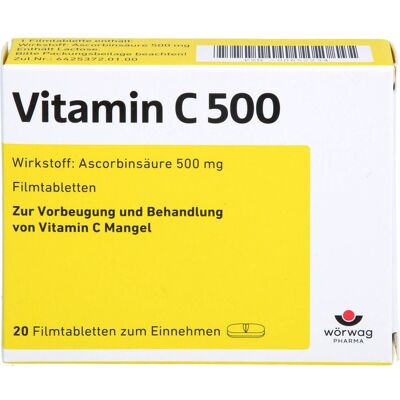 Wörwag Pharma GmbH & Co. KG VITAMIN C 500 Filmtabletten 20 St. Wörwag Pharma GmbH & Co. KG VITAMIN C 500 Filmtabletten 20 St.