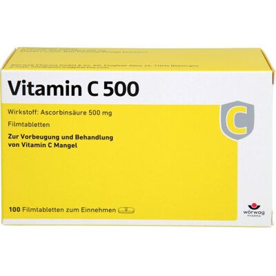 Wörwag Pharma GmbH & Co. KG VITAMIN C 500 Filmtabletten 100 St. Wörwag Pharma GmbH & Co. KG VITAMIN C 500 Filmtabletten 100 St.
